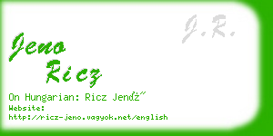 jeno ricz business card